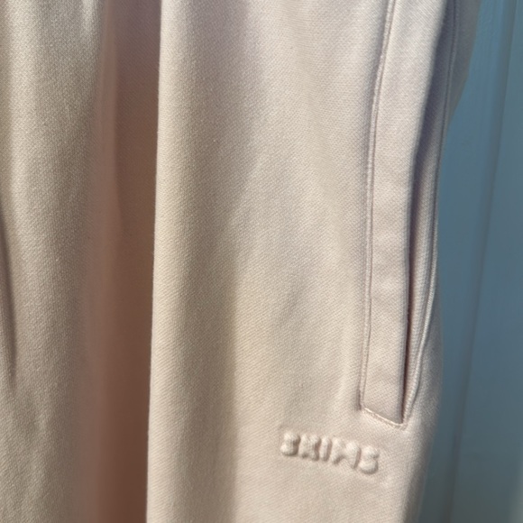Skims barley pink classic jogger cotton fleece nwt large price firm - Picture 3 of 6